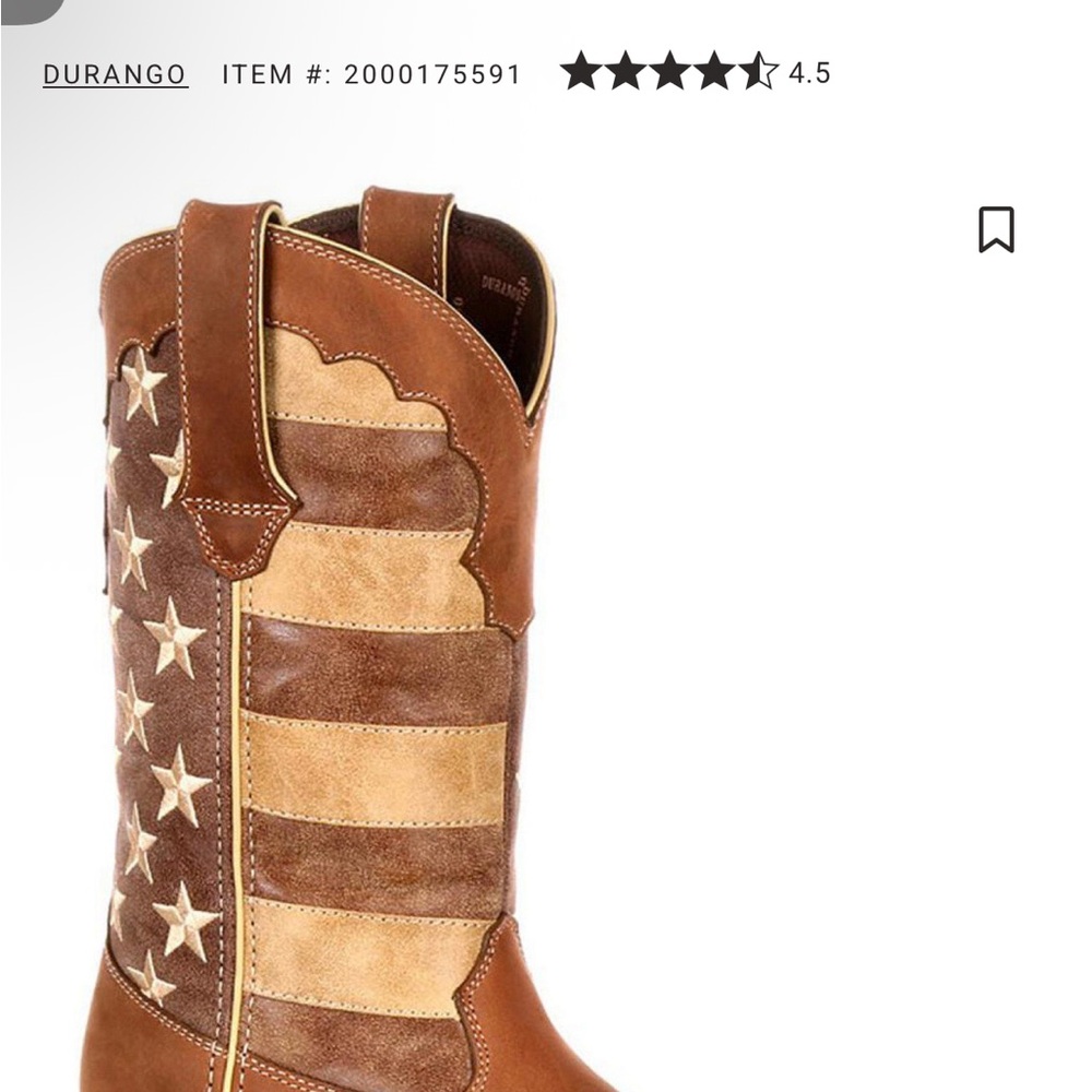Durango Women's Brown Flag Western Boots - Two-Tone Tan & Brown